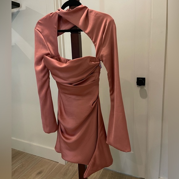 HOUSE OF CB Toira Satin Corset Minidress in Rose Size XS - Picture 12 of 15